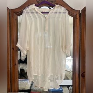STUNNING Sundance 100% silk sheer tunic. Size L